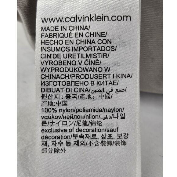 CALVIN KLEIN WOMEN'S GRAY CITY NYLON SHOULDER CROSSBODY BAG LIGHT 10"L x 5"H - Picture 8 of 16